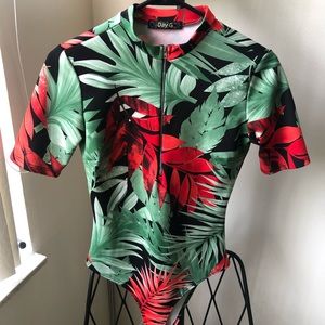 Tropical one piece unitard.